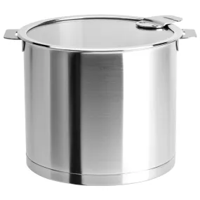 Cristel Strate Detachable Handle 10-Quart Stockpot With Flat Glass Lid