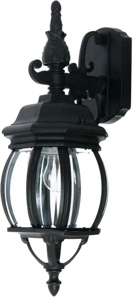 Crown Hill 6" Single Light Outdoor Wall Mount in Black