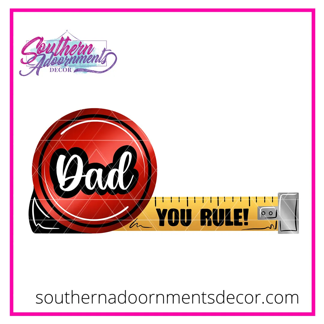 Dad Rules Template & Digital Cut File