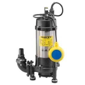 Davey D120GA Submersible Sewage Grinder Automatic Pump 1.2KW 240V