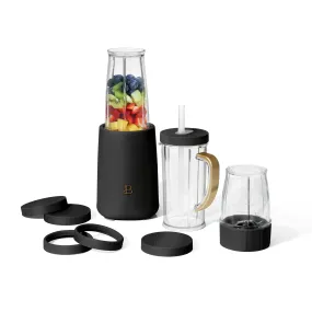 Drew Barrymore 19286 12 Piece Beautiful Personal Blender Set, Black Sesame