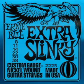 Ernie Ball 2225 Extra Slinky Nickel Wound Electric Guitar Strings 8-38 Gauge