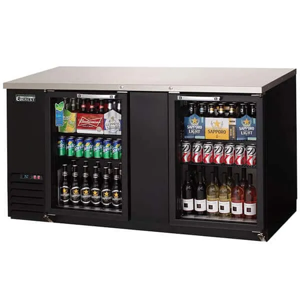 Everest EBB69G Back Bar Cooler 2 Glass Doors 24 cu.ft.