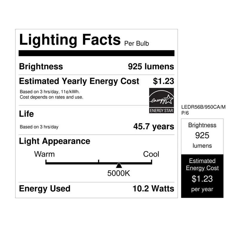 Feit Enhance White 5-6 in. W LED Dimmable Recessed Downlight 10.2 W