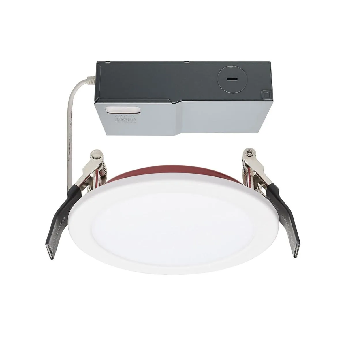 Fire Rated 4 Inch Canless LED Recessed Light, 800 Lumens, Selectable CCT, Flat Trim, 120-277V