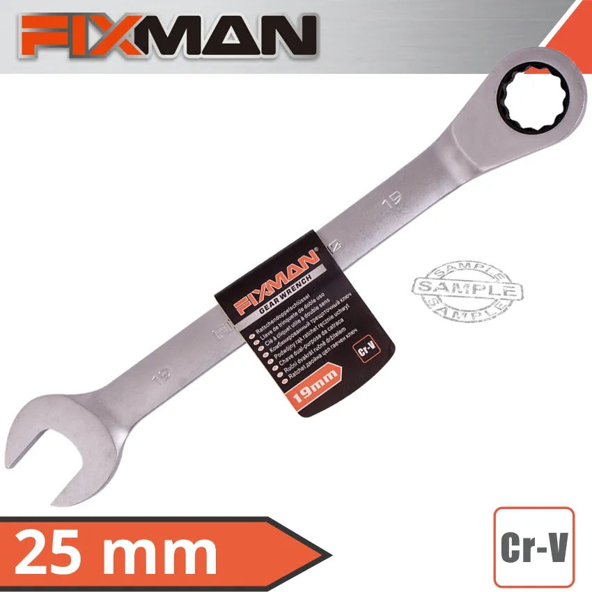 FIXMAN FIXMAN COMBINATION RATCHETING WRENCH 25MM FIX B1318