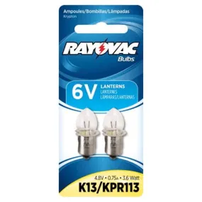 Flashlight 6V Replacement Bulbs (2 Pack)