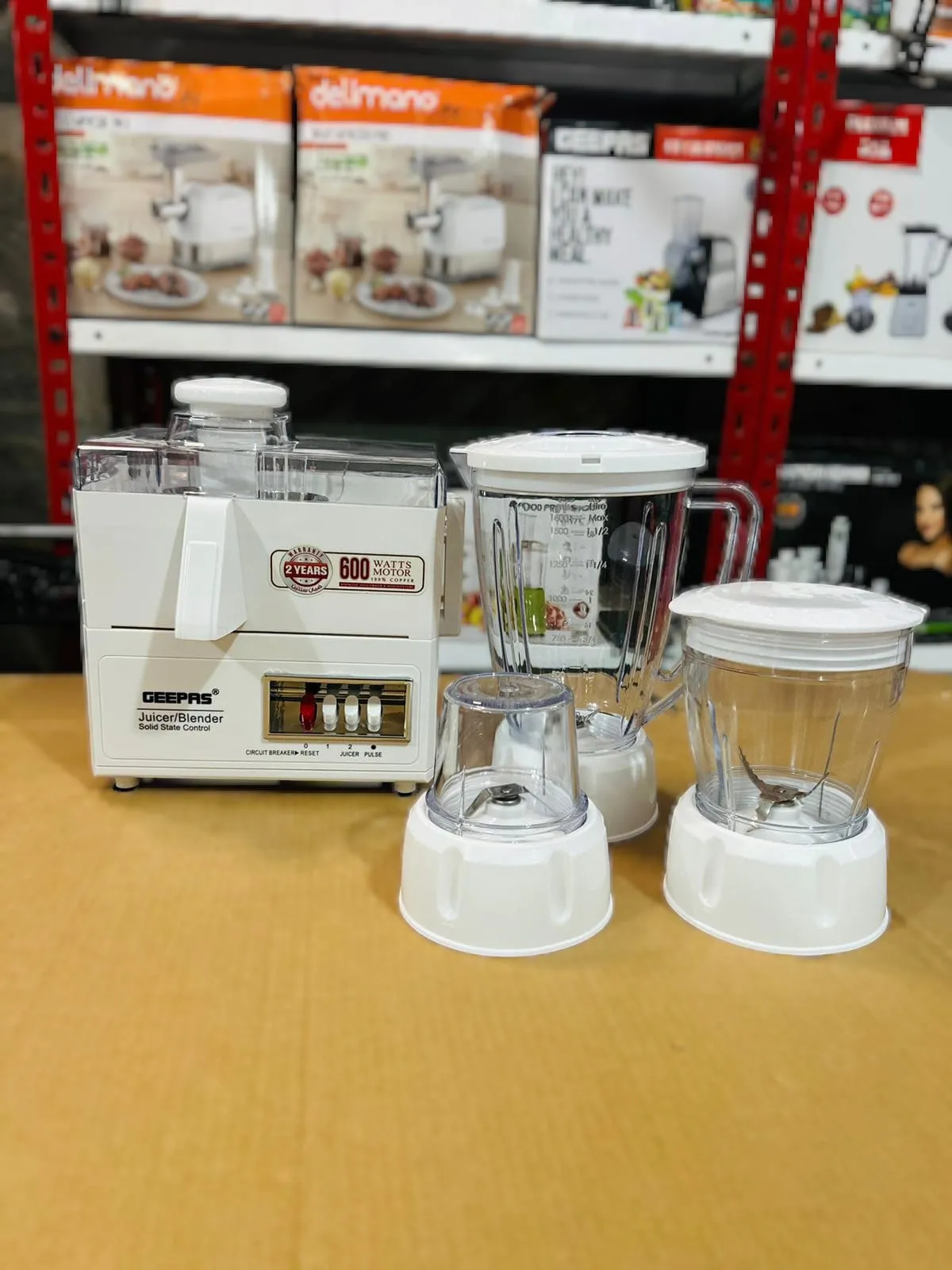 Geepas 4 in 1 Food Processor 600W-2031