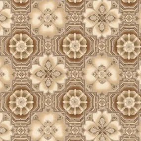 Geometric Fabric RK La Scala Metallic Brown 5357