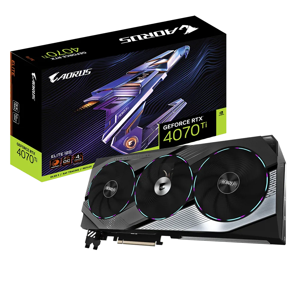 GIGABYTE AORUS GeForce RTX 4070 Ti ELITE 12GB GDDR6X Graphics Card | GV-N407TAORUS E-12GD