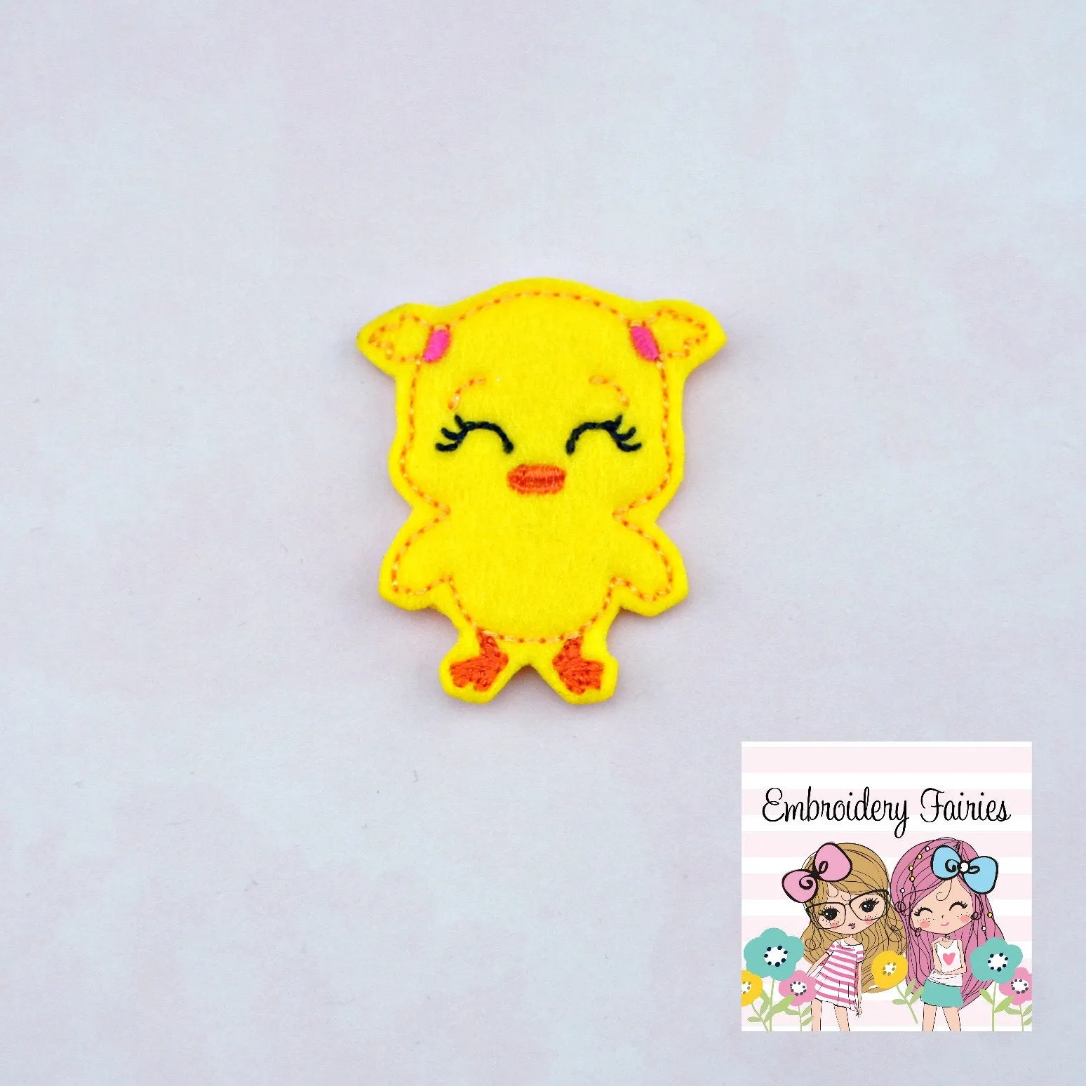 Girl Chick Feltie File -  Feltie Design - ITH Embroidery - ITH Feltie Design - Feltie File - Feltie Pattern - Easter Feltie Design - Feltie