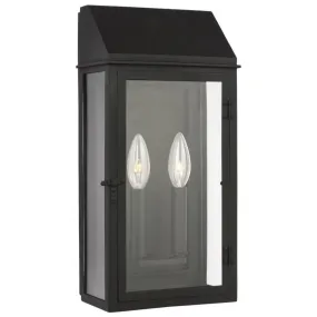 Hingham 16 In. 2 lights Outdoor Wall Light Black Finish