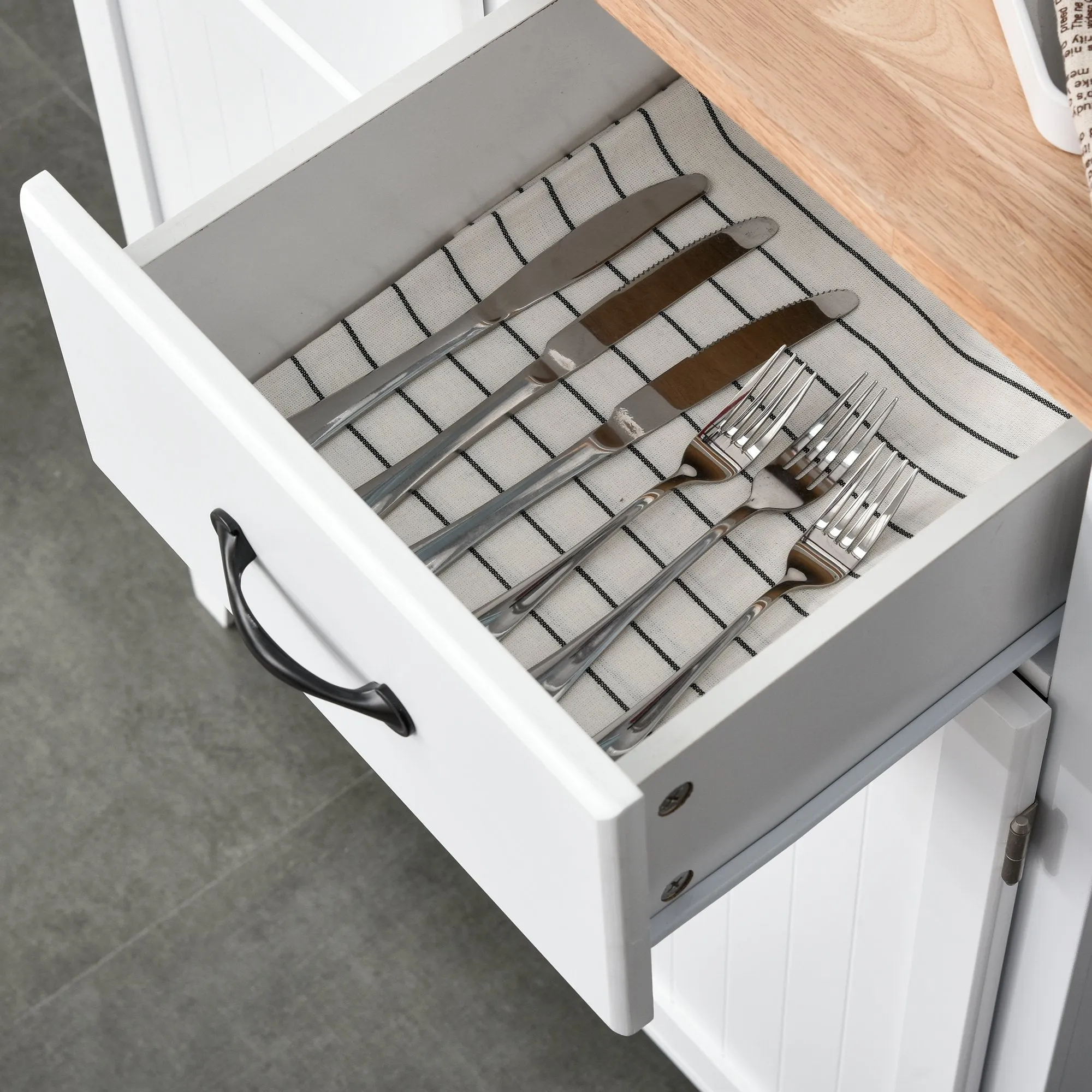 HOMCOM Kitchen Storage Cabinet - White