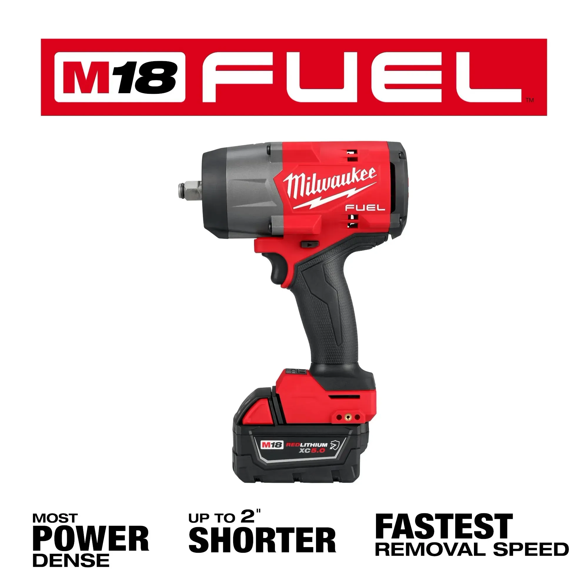 Impact Wrench Kit- Milwaukee M18 FUEL™ 1/2" High Torque Impact Wrench w/ Friction Ring Kit, 2967-21B