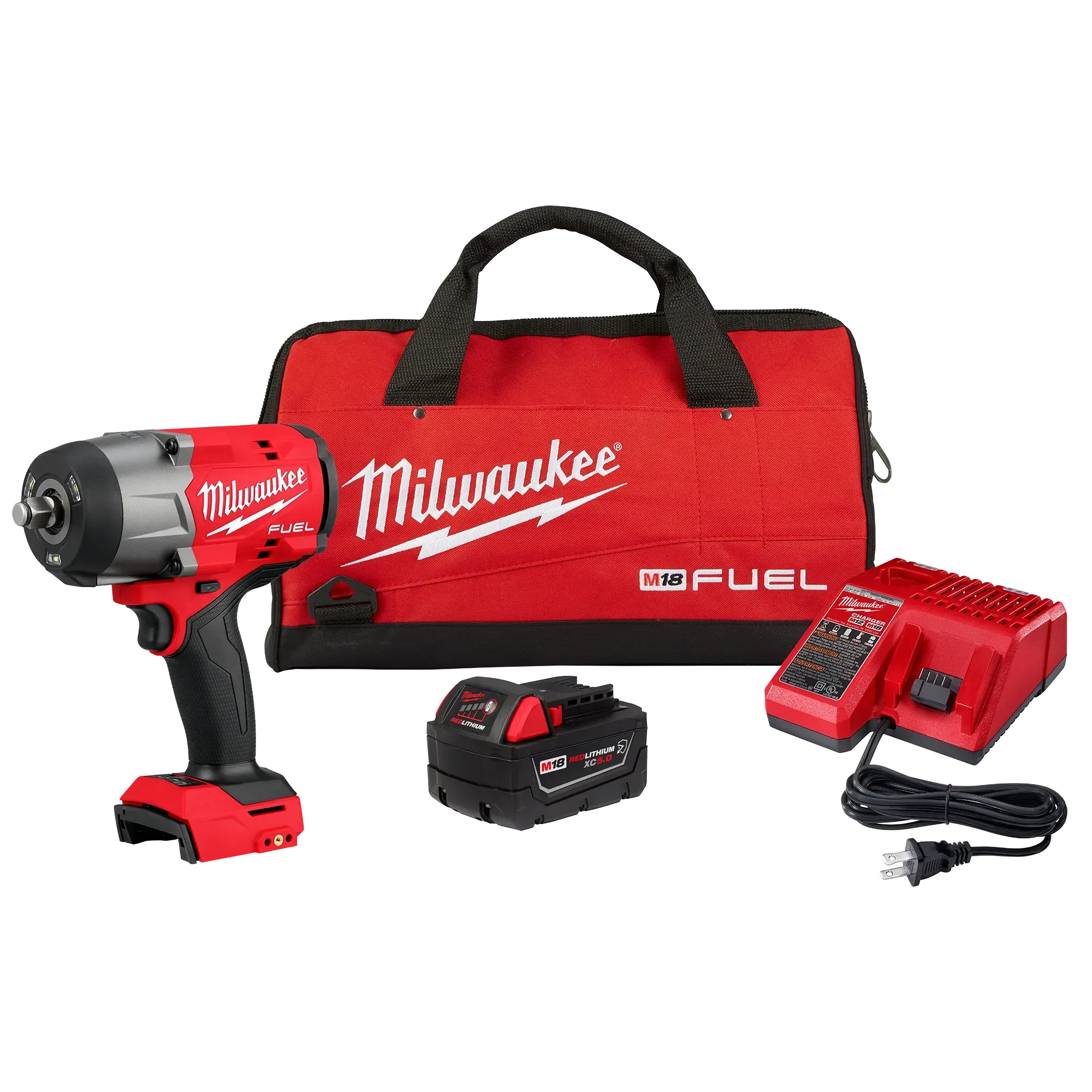 Impact Wrench Kit- Milwaukee M18 FUEL™ 1/2" High Torque Impact Wrench w/ Friction Ring Kit, 2967-21B