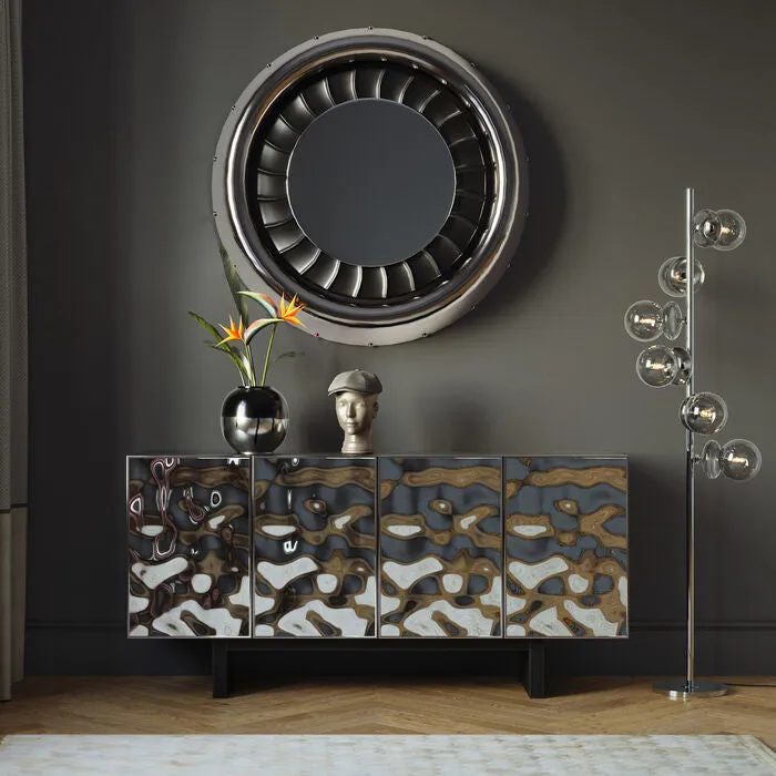 Jet Turbine Look Wall Mirror