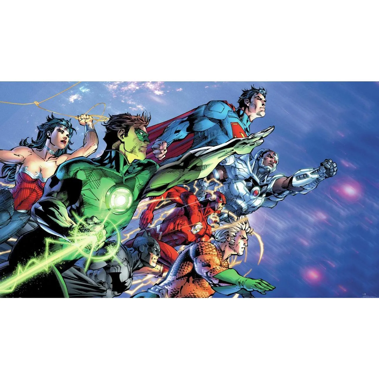 Justice League XL Spray and Stick Wallpaper Mural