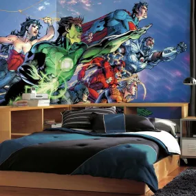 Justice League XL Spray and Stick Wallpaper Mural