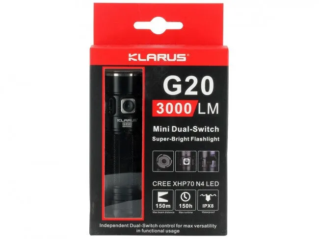 Klarus G20 Dual Switch Flashlight