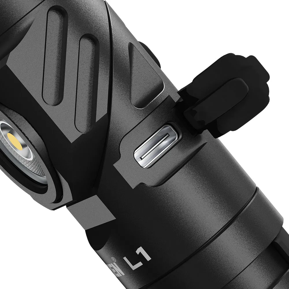 L1 2000 Lumens Flashlight - Dual Light Sources Flashlight with 180° Rotating Head