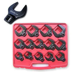 Large 1/2" Drive Metric Size Crows Feet Foot Head Socket Wrench Tool Set