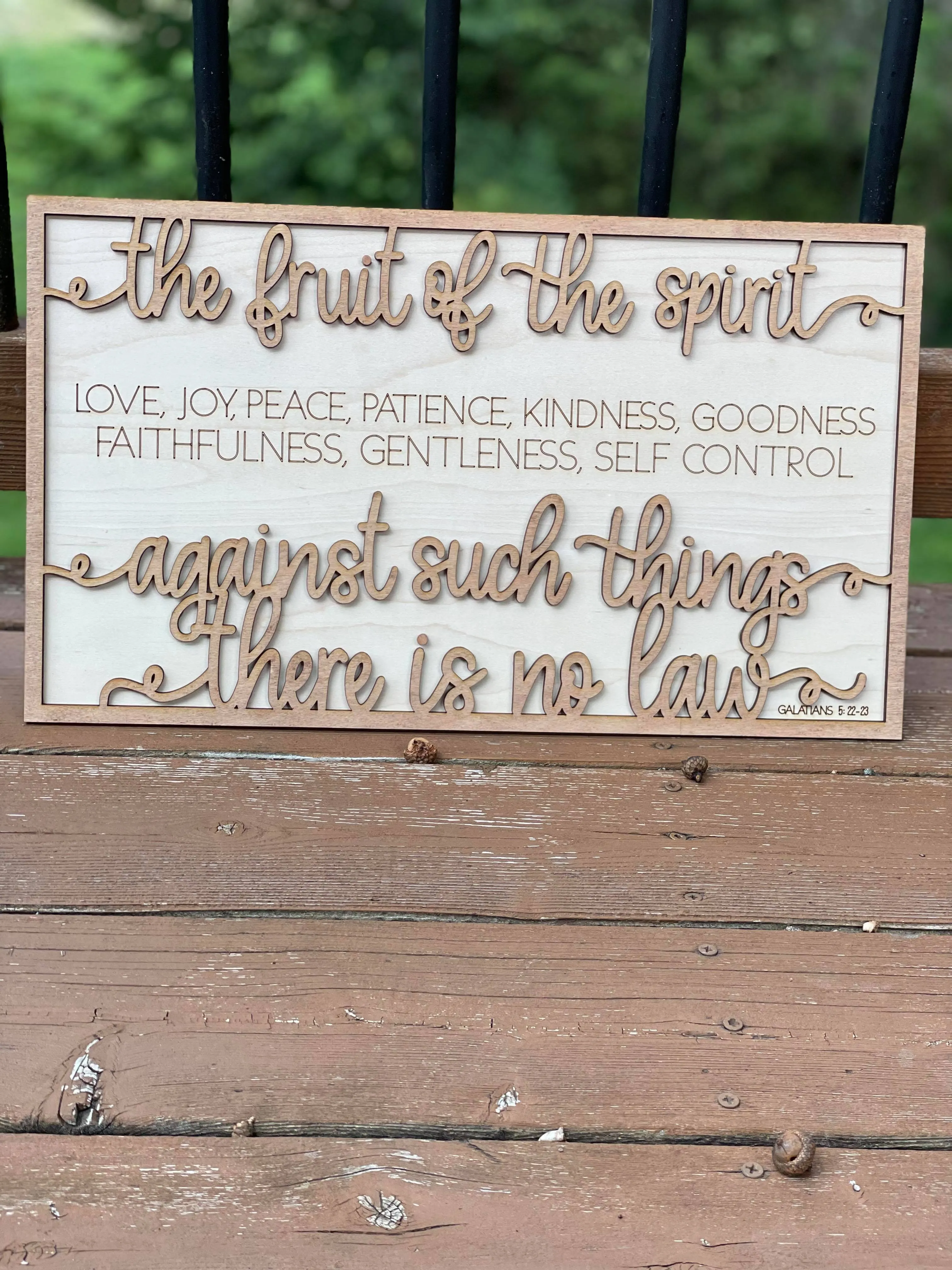 Layered Quotes: Fruit of the Spirit Galatians Laser Ready SVG File