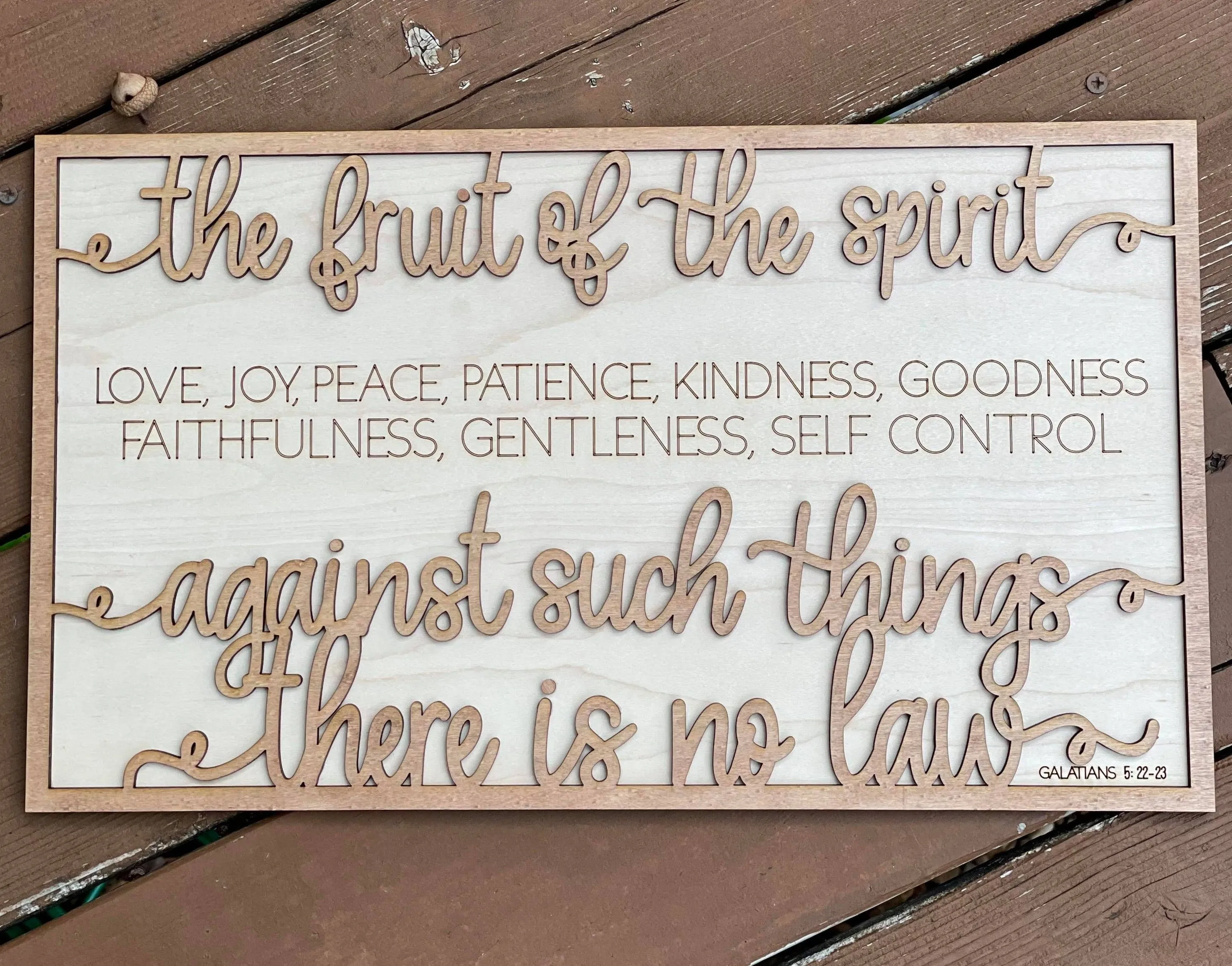 Layered Quotes: Fruit of the Spirit Galatians Laser Ready SVG File