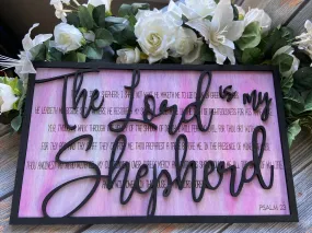 Layered Scripture: The Lord is My Shepherd SVG Laser Ready File Psalm 23 LARGE