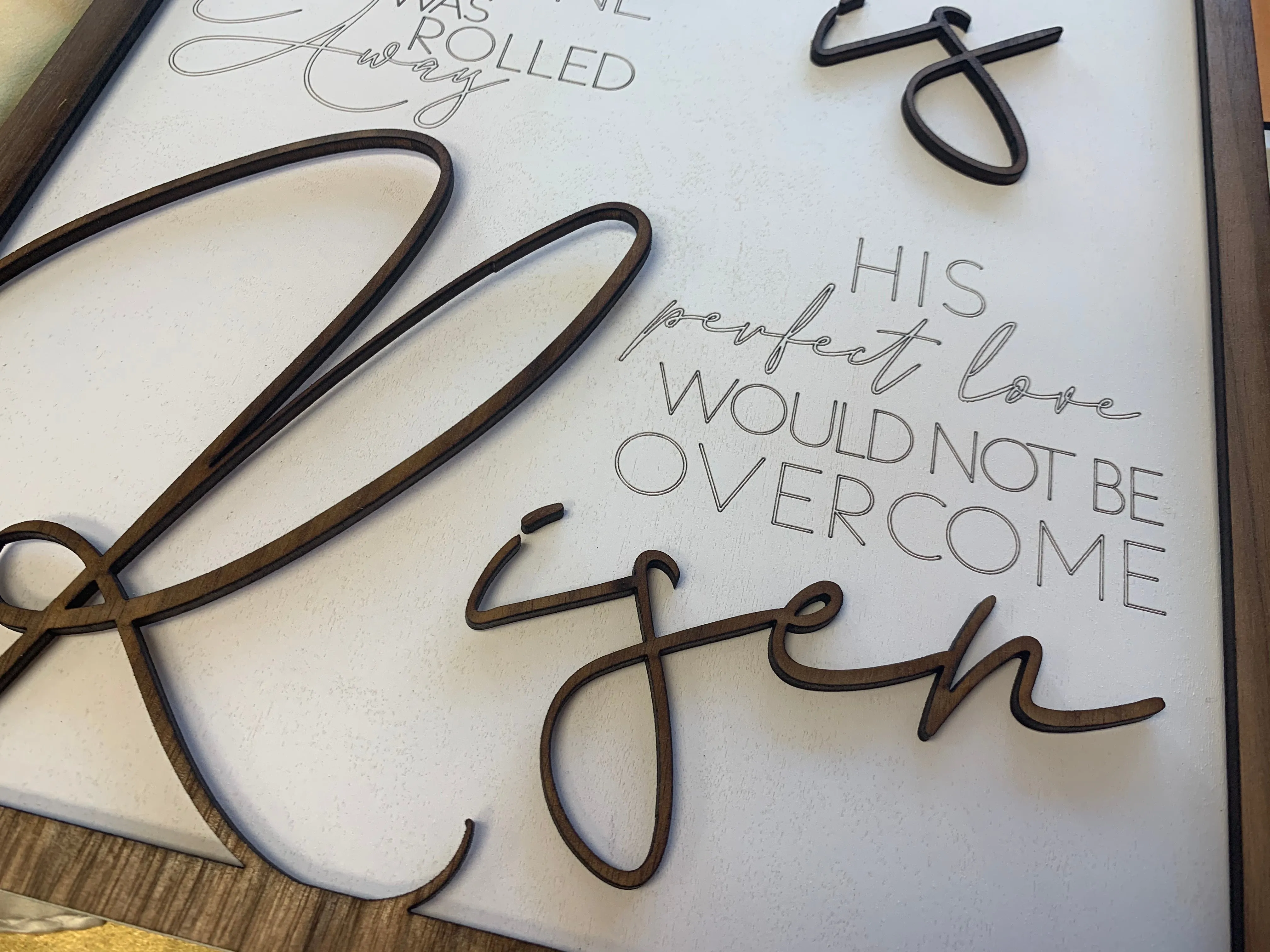 Layered Sign: He is Risen Glowforge Ready Laser FILE