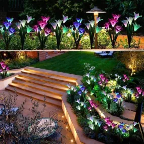 Led flower sticks solar powered - outdoor lighting