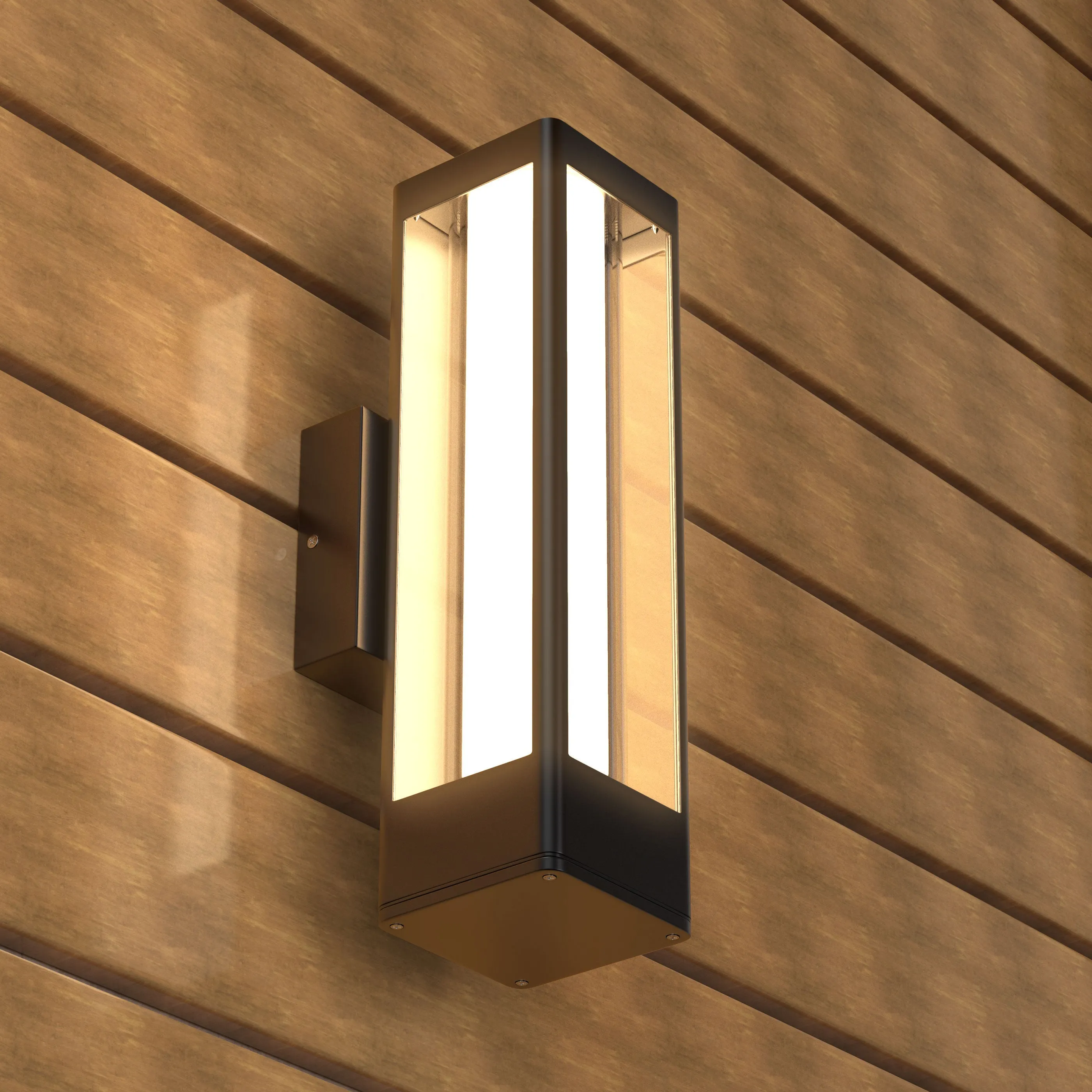 LED Outdoor Wall Sconce, Matte Black Finish, 12W, ETL Listed - Wet Location, Dimmable