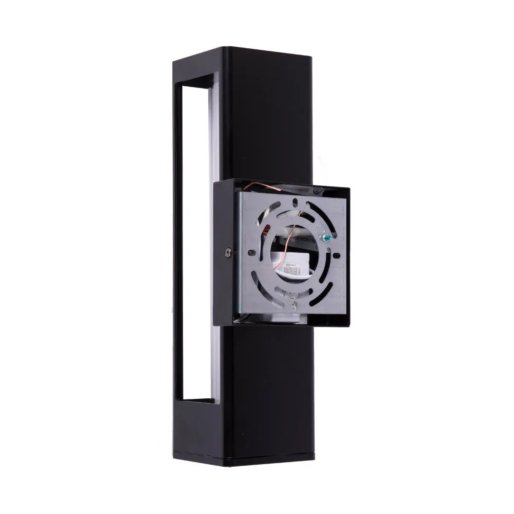 LED Outdoor Wall Sconce, Matte Black Finish, 12W, ETL Listed - Wet Location, Dimmable