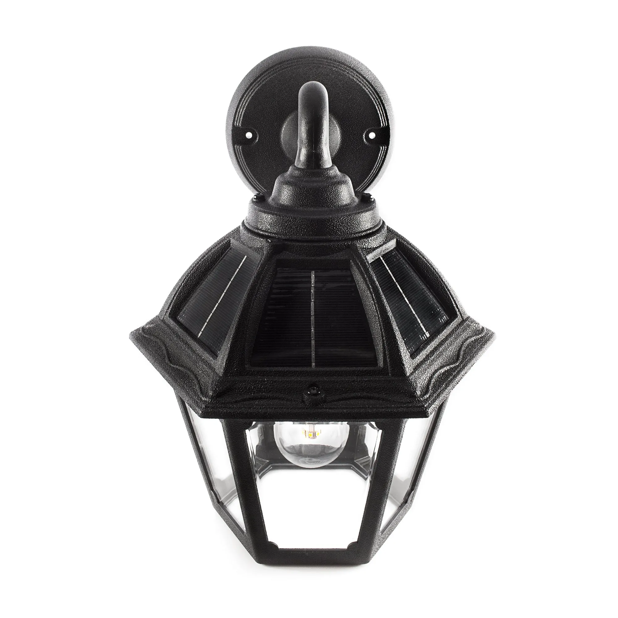 LED Polaris Solar Wall Light, 130 Lumens, 4.2W, 2700K, Black Finish