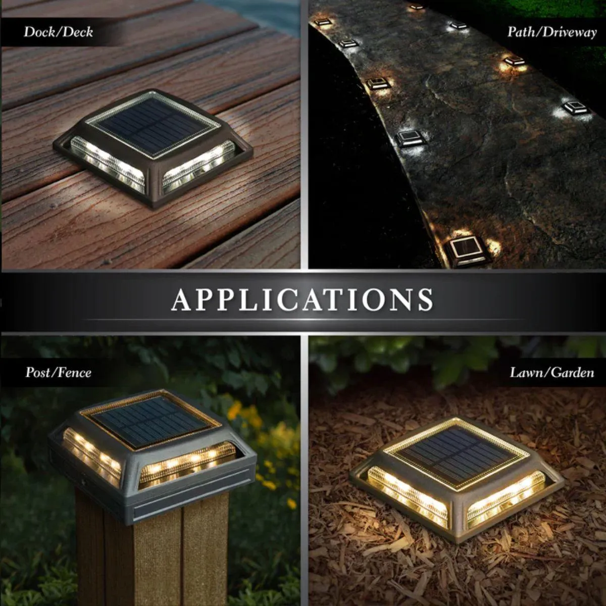 LED Solar Post Cap 5x5 25 Lumens Selectable CCT (Pack Of 2)