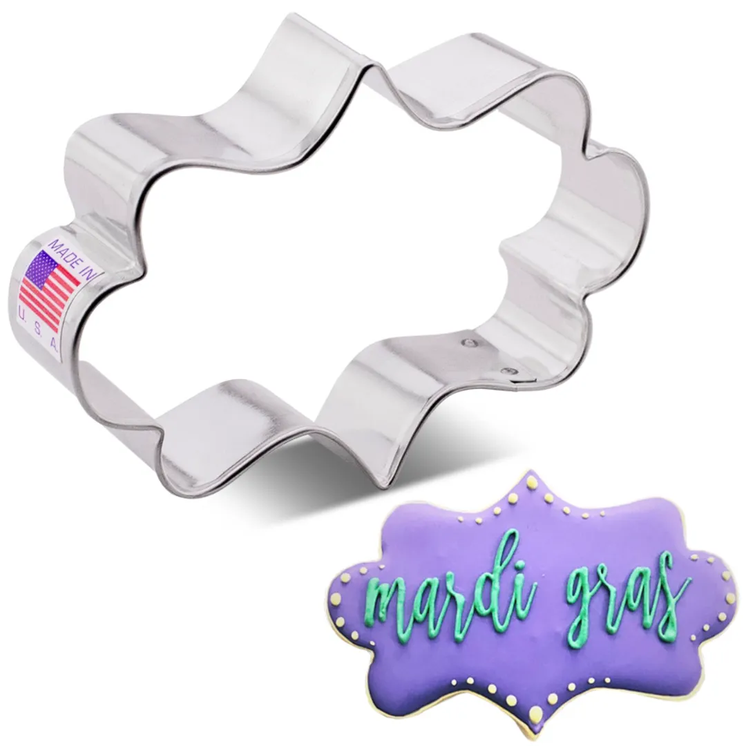 Long Fancy Plaque Cookie Cutter