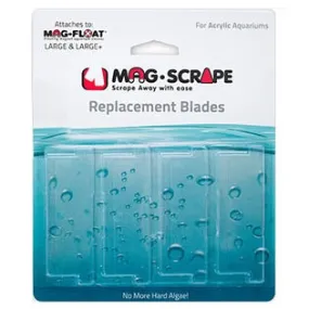 Mag-Float Replacement Large & Large  Scraper Acrylic Blade (4 pack)