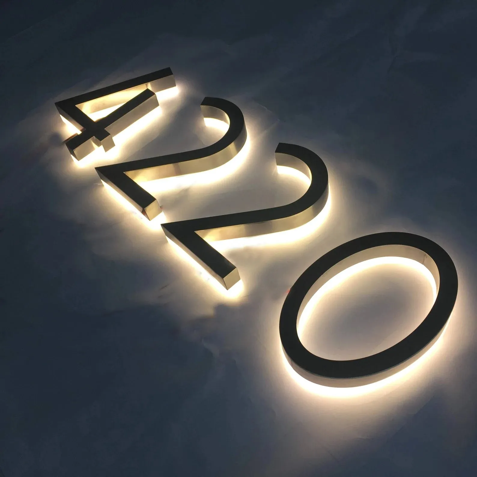 Metal 3D Outdoor Numbers