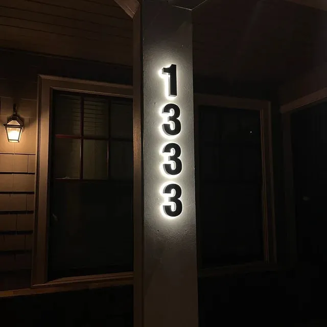 Metal 3D Outdoor Numbers