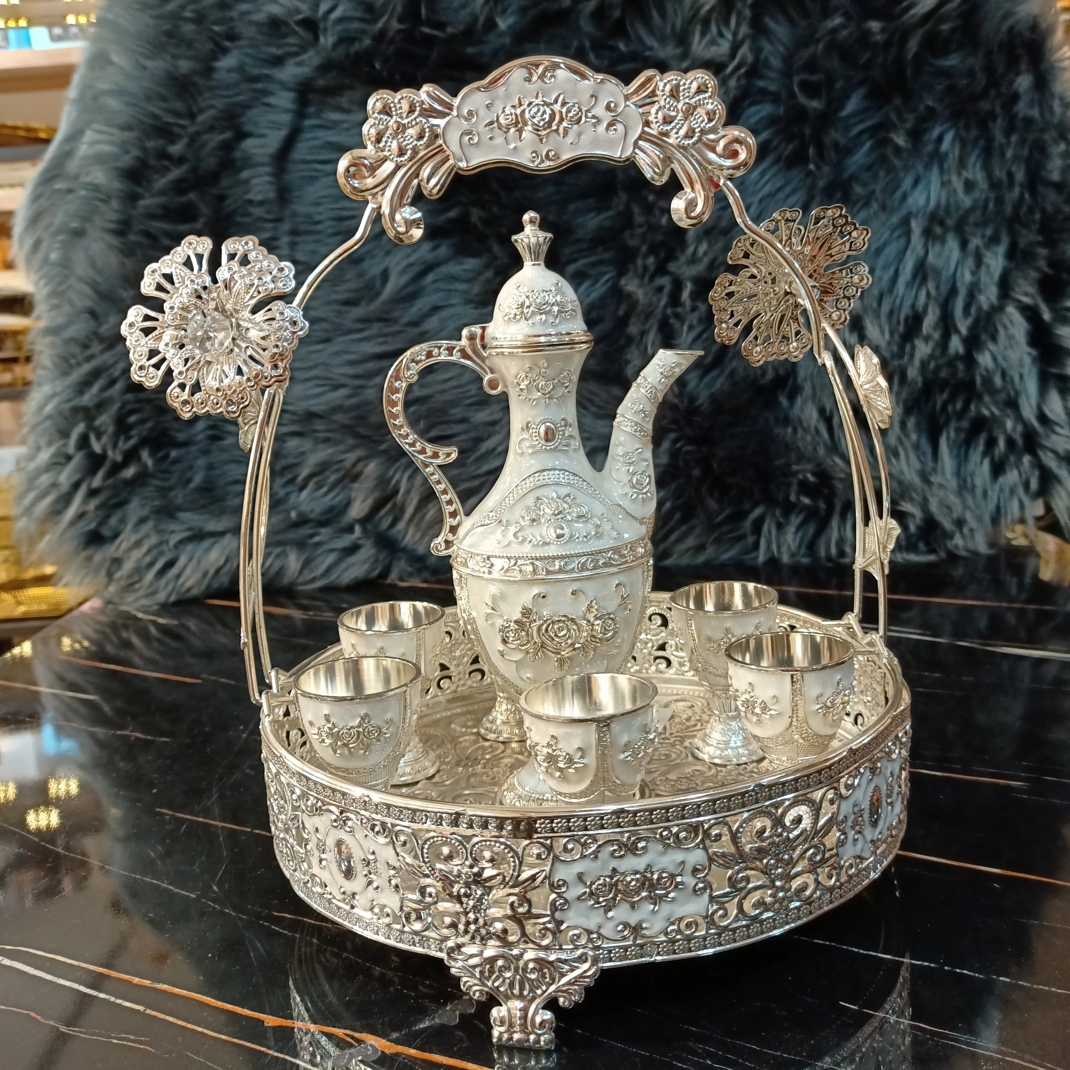 Metal Turkish Kehwa Set