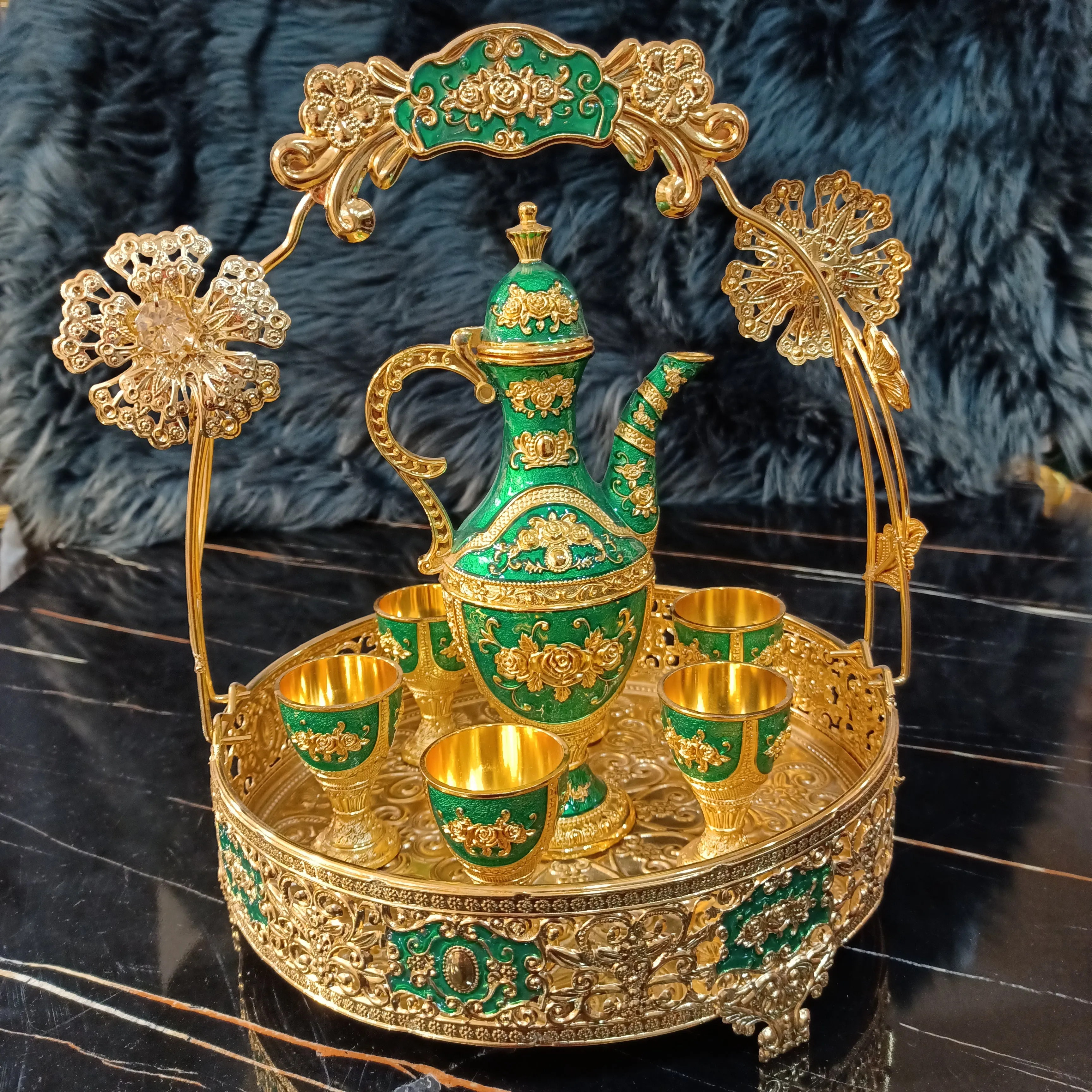 Metal Turkish Kehwa Set