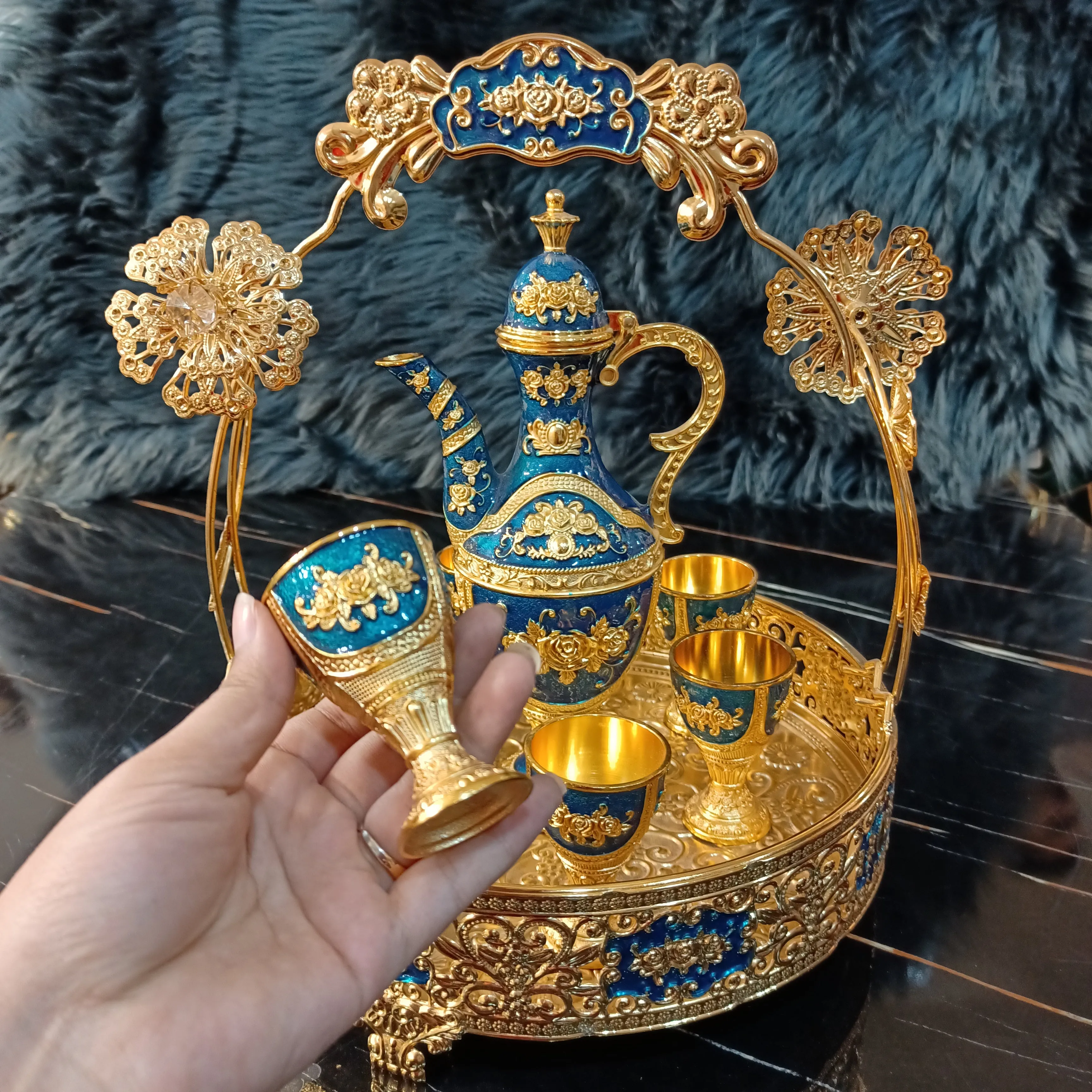 Metal Turkish Kehwa Set