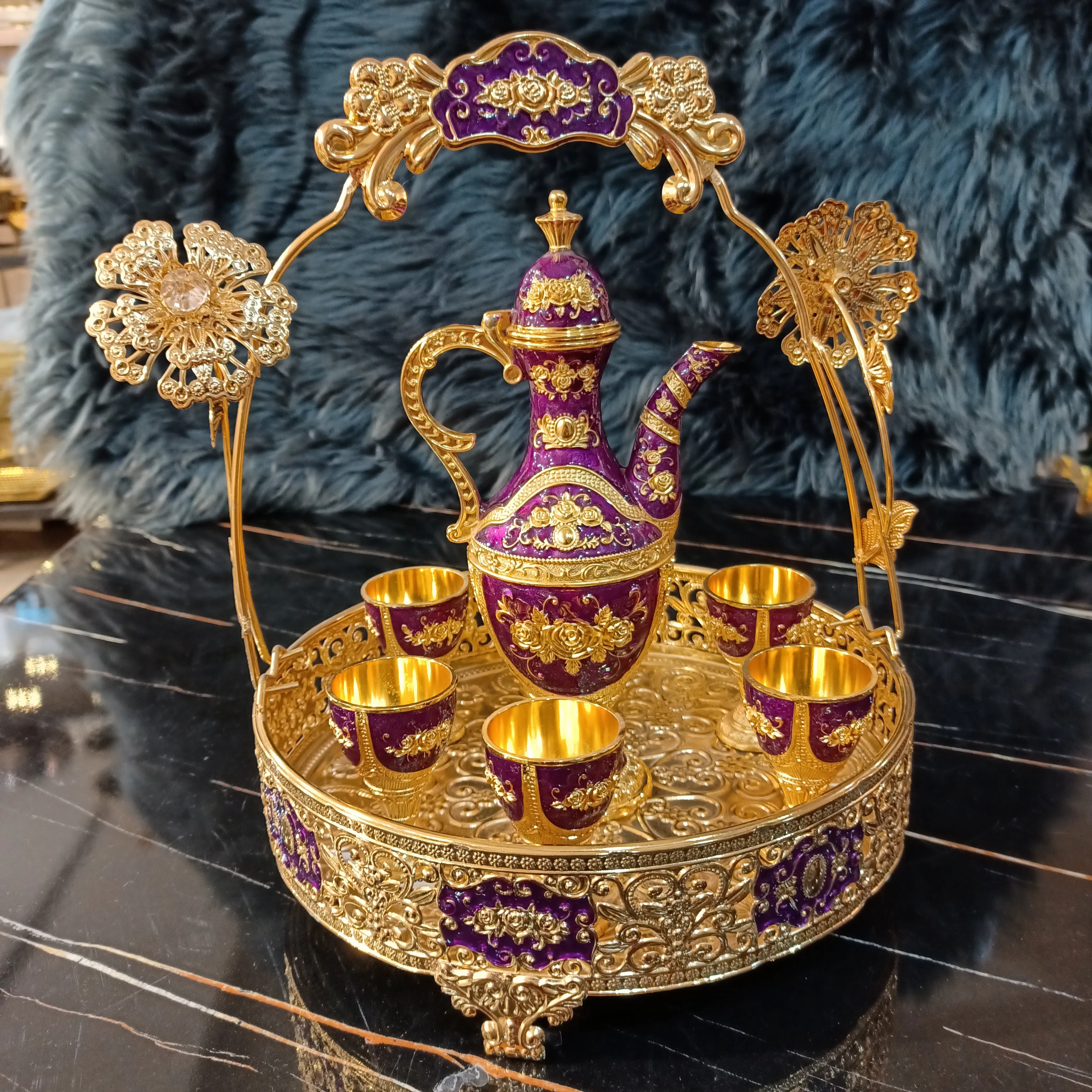 Metal Turkish Kehwa Set