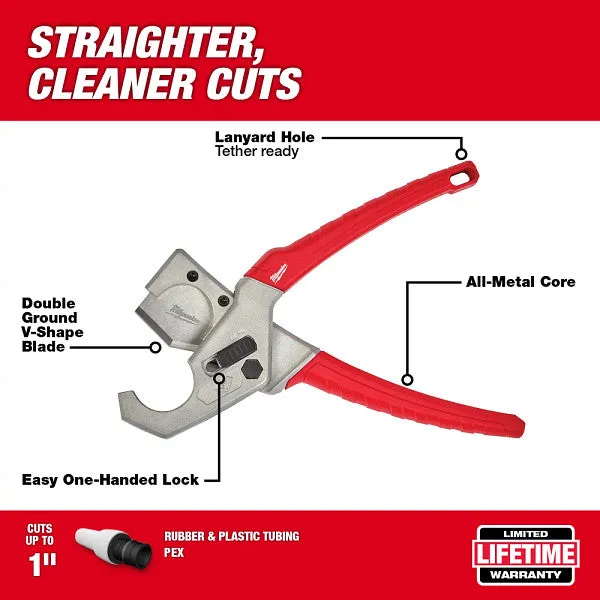 Milwaukee 48-22-4204 Tubing Cutter 1" Cap Rubber, Plastic, Pex