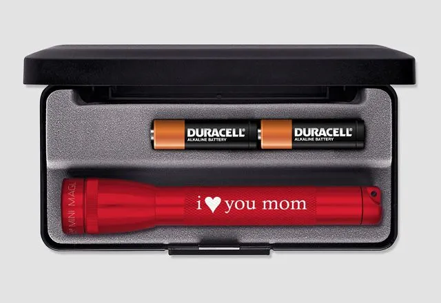 Mini Maglite Flashlight I Love You Mom V2 - Xenon