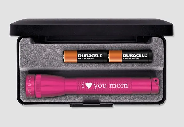 Mini Maglite Flashlight I Love You Mom V2 - Xenon