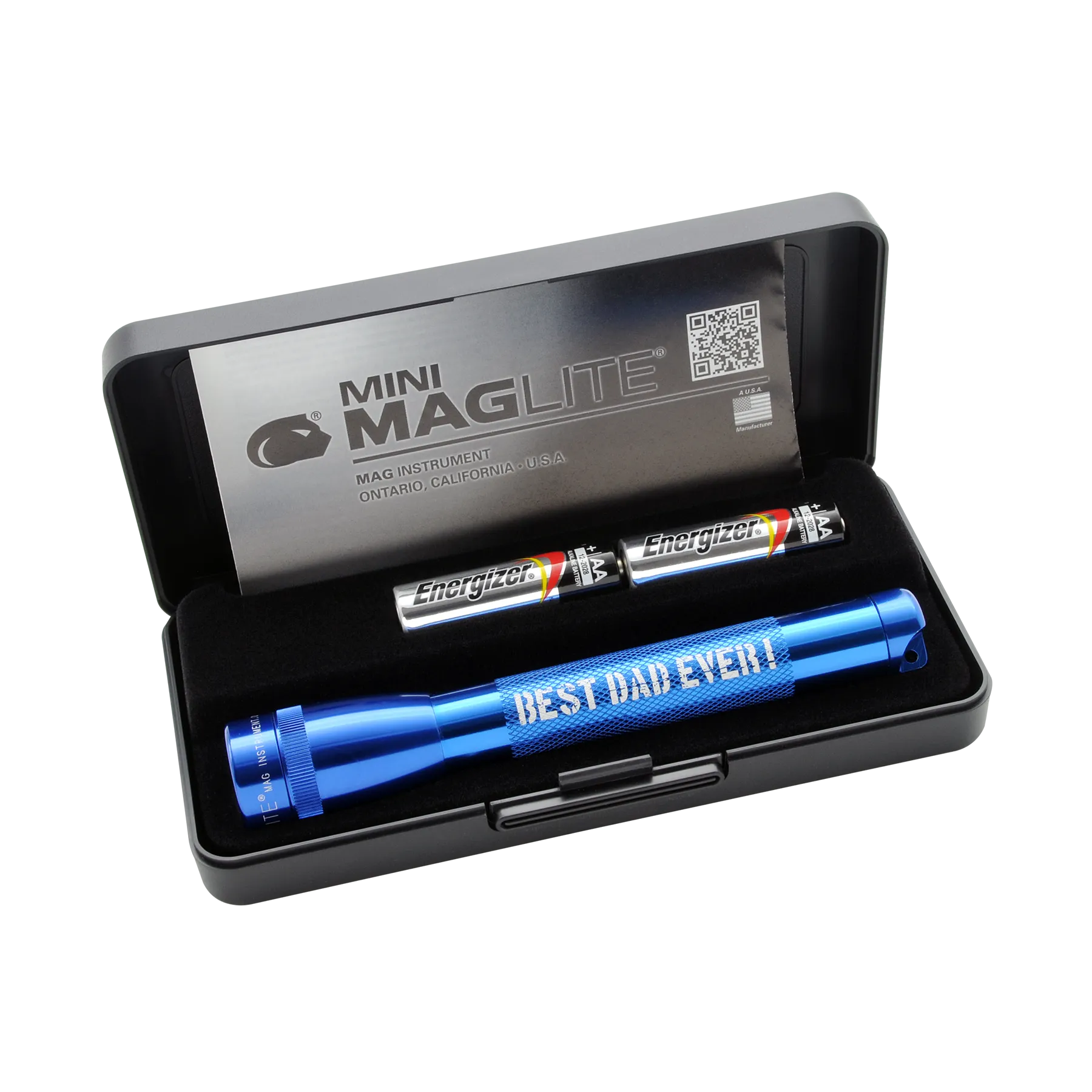 Mini Maglite Xenon 2AA - Best Dad Ever - Blue