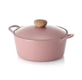 Neoflam Retro 26cm Stockpot Induction with Die-Cast Lid Pink Demer