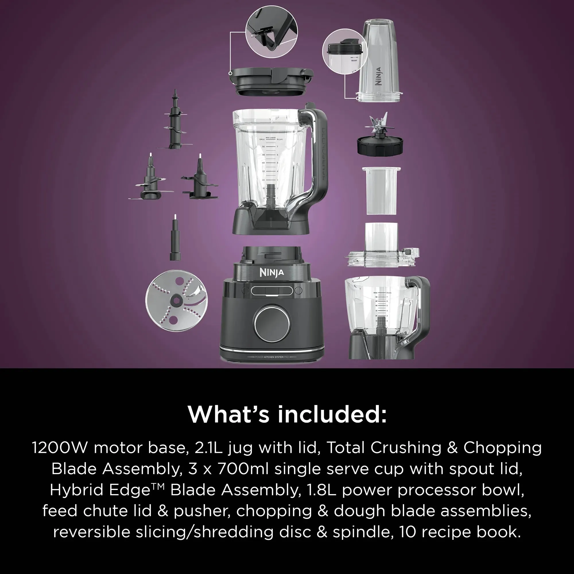 Ninja Detect Kitchen System Power Blender   Processor Pro