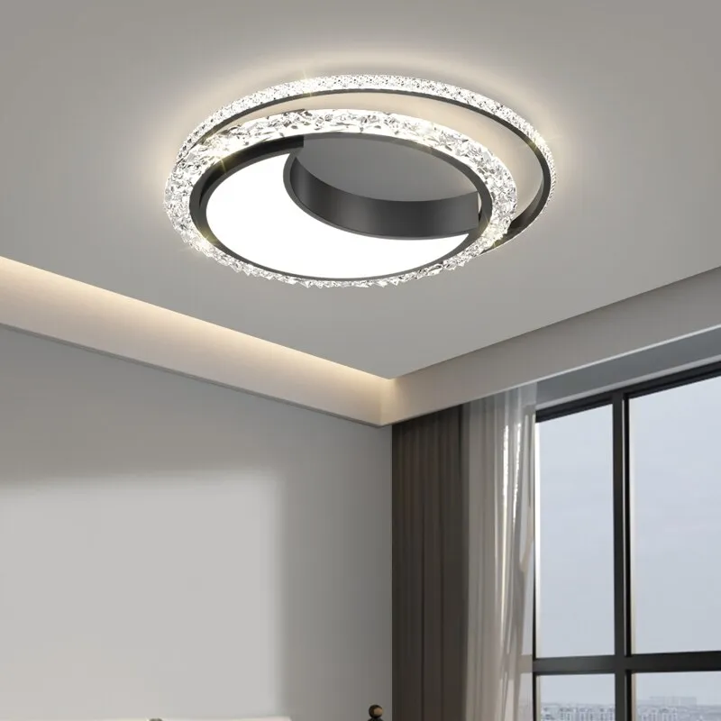 Nordic Bedroom Recessed Led Ceiling Lights Post-modern Luxury Crystal Creative Living Room Fashion Loft Decor Restaurant Lamp