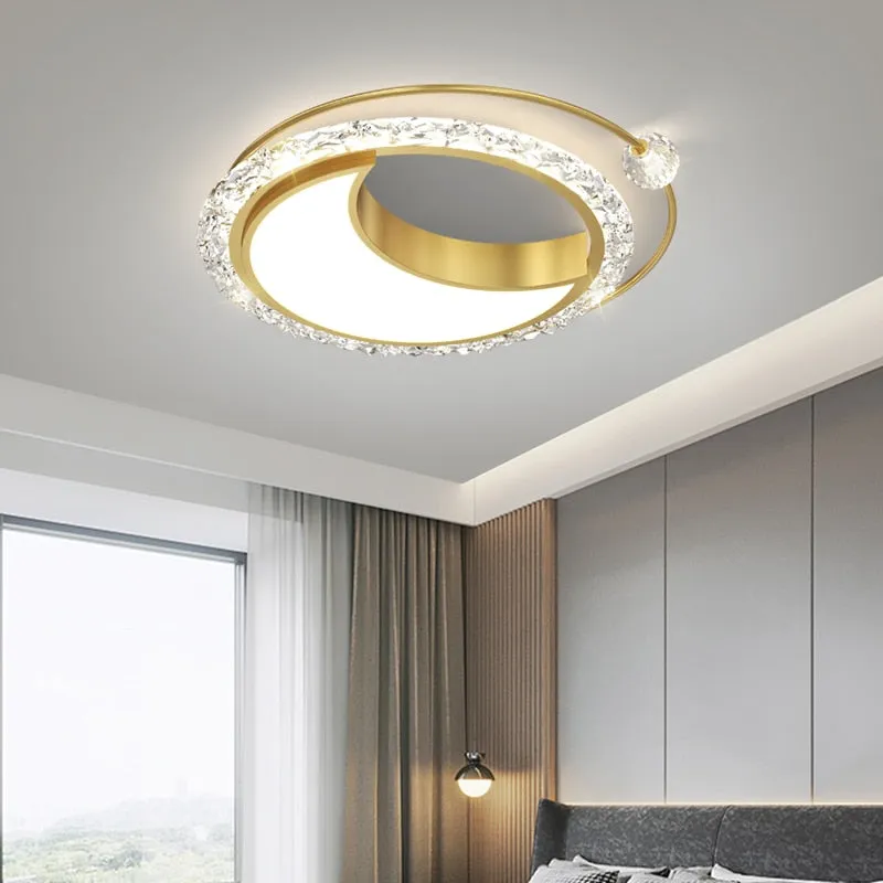 Nordic Bedroom Recessed Led Ceiling Lights Post-modern Luxury Crystal Creative Living Room Fashion Loft Decor Restaurant Lamp